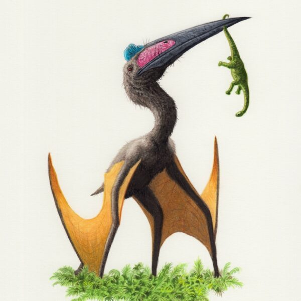 Quetzalcoatlus with baby Diplodocus